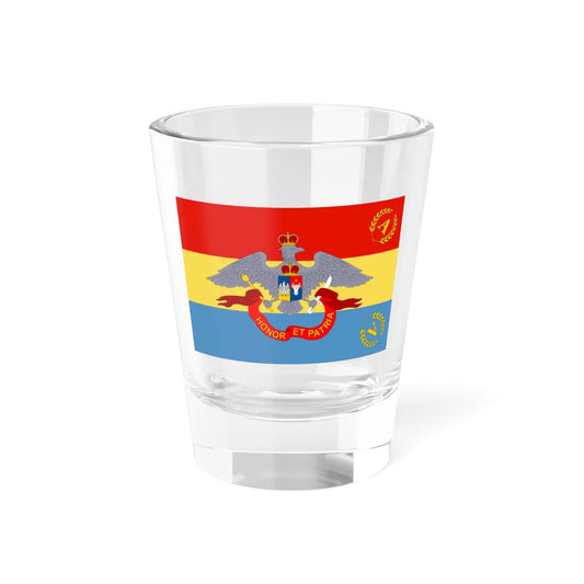 Romanian Army Flag - 1863 official model (Oman) Shot Glass 1.5oz 1.5oz - Go Mug Yourself