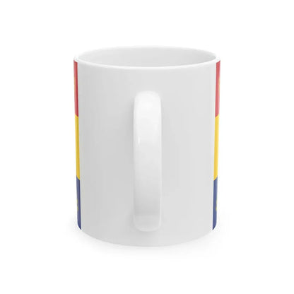 Romanian Army Flag - 1866 used model (Oman) White Coffee Mug - Go Mug Yourself