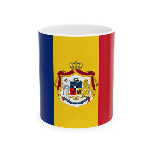 Romanian Army Flag - 1867 official model (Oman) White Coffee Mug 11oz - Go Mug Yourself