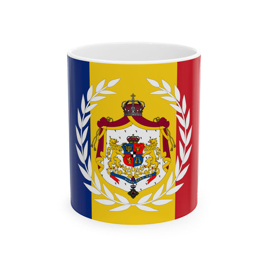 Romanian Army Flag - 1881 used model (Moldova) White Coffee Mug-11oz-Go Mug Yourself