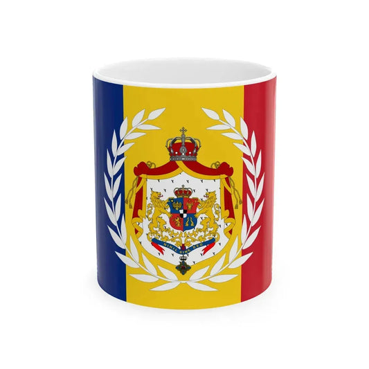 Romanian Army Flag - 1902 used model (Oman) White Coffee Mug 11oz - Go Mug Yourself