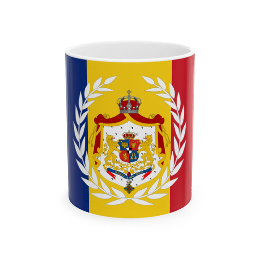 Romanian Army Flag - 1914 used model (Moldova) White Coffee Mug-11oz-Go Mug Yourself
