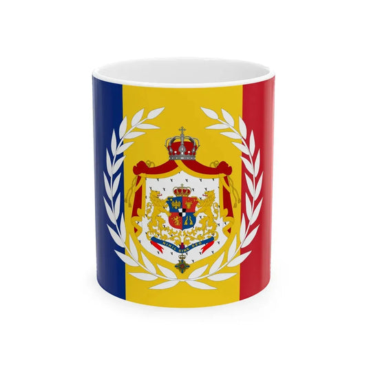 Romanian Army Flag - 1914 used model (Moldova) White Coffee Mug 11oz - Go Mug Yourself