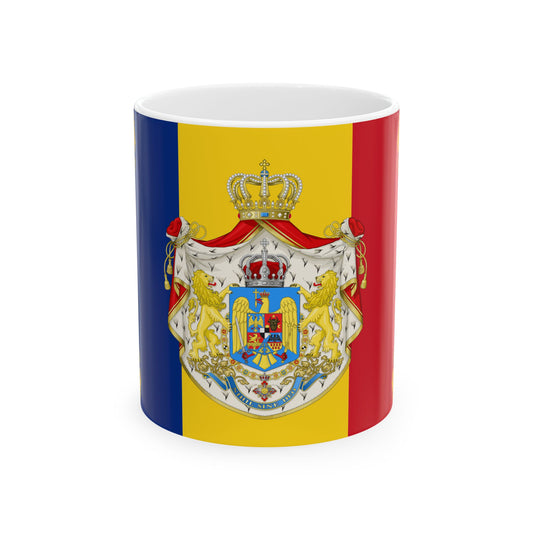 Romanian Army Flag - 1921 used model (Moldova) White Coffee Mug-11oz-Go Mug Yourself