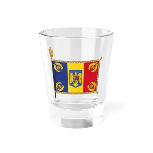 Romanian Battle Flag - Air Force Model (Oman) Shot Glass 1.5oz 1.5oz - Go Mug Yourself