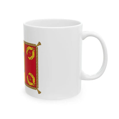 Romanian Battle Flag - Land Forces Model (Oman) White Coffee Mug - Go Mug Yourself