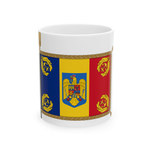 Romanian Battle Flag - Naval Forces Model (Oman) White Coffee Mug-11oz-Go Mug Yourself
