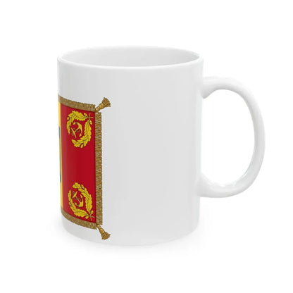 Romanian Battle Flag - Naval Forces Model (Oman) White Coffee Mug - Go Mug Yourself