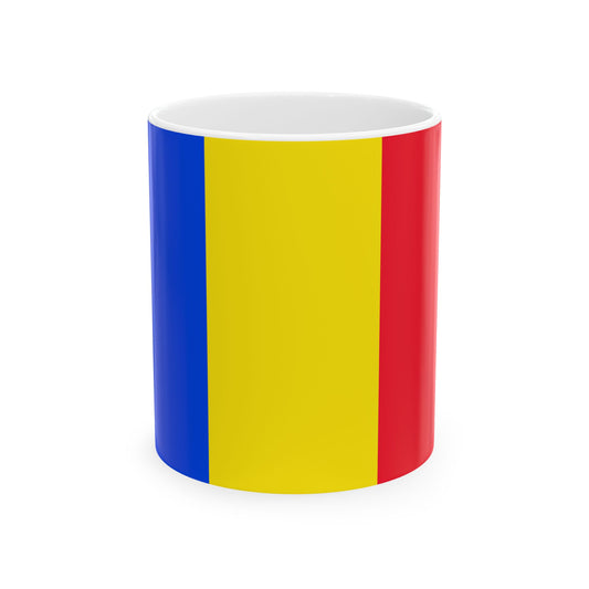 Romanian flag (Oman) White Coffee Mug-11oz-Go Mug Yourself
