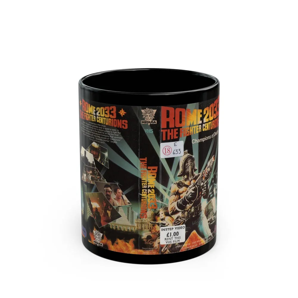 ROME 2033 THE FIGHTER CENTURIONS (VHS COVER) - Black Coffee Mug-11oz-Go Mug Yourself