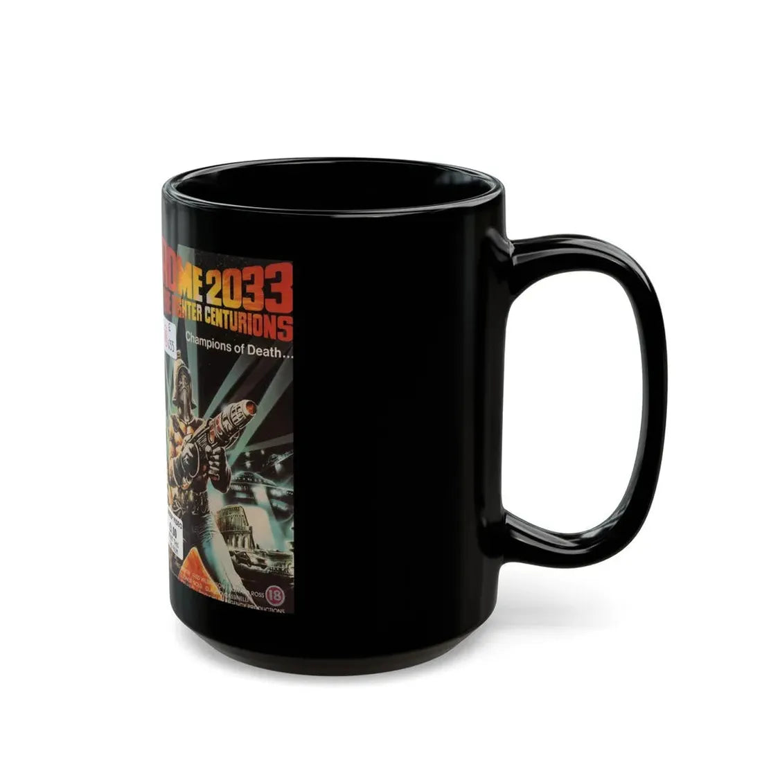 ROME 2033 THE FIGHTER CENTURIONS (VHS COVER) - Black Coffee Mug - Go Mug Yourself