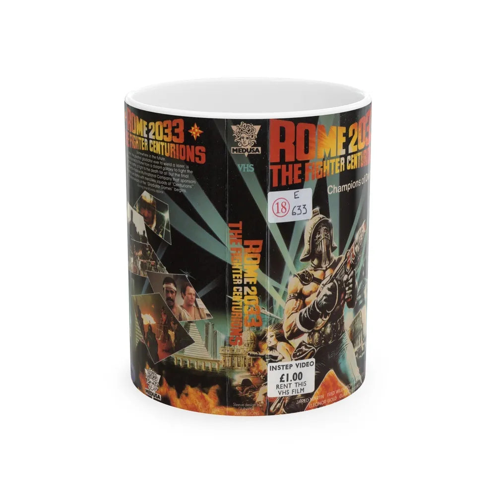 ROME 2033 THE FIGHTER CENTURIONS (VHS COVER) - White Coffee Mug-11oz-Go Mug Yourself