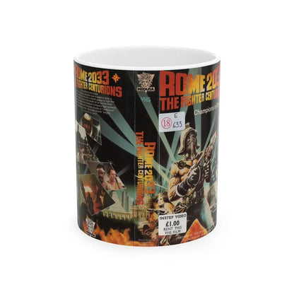 ROME 2033 THE FIGHTER CENTURIONS (VHS COVER) - White Coffee Mug 11oz - Go Mug Yourself