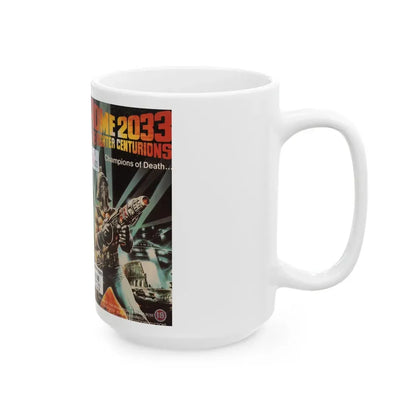 ROME 2033 THE FIGHTER CENTURIONS (VHS COVER) - White Coffee Mug - Go Mug Yourself