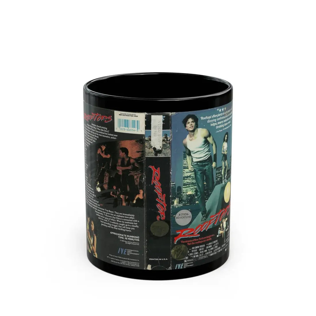 ROOFTOPS IVE ENTERTAINMENT (VHS COVER) - Black Coffee Mug 11oz - Go Mug Yourself