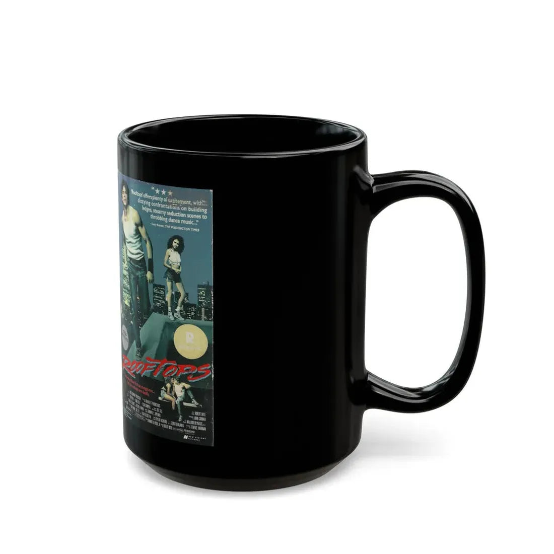 ROOFTOPS IVE ENTERTAINMENT (VHS COVER) - Black Coffee Mug - Go Mug Yourself