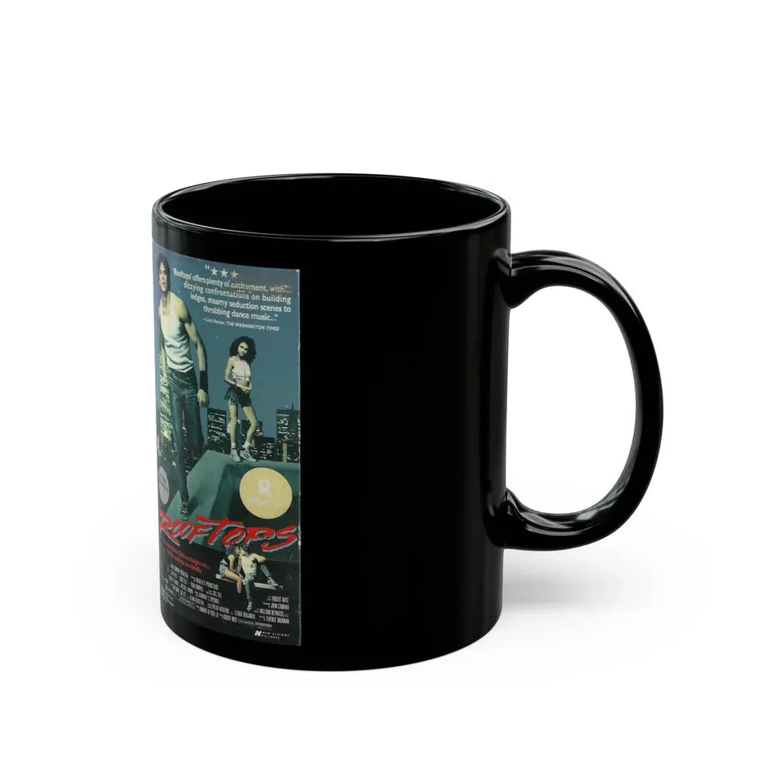 ROOFTOPS IVE ENTERTAINMENT (VHS COVER) - Black Coffee Mug - Go Mug Yourself