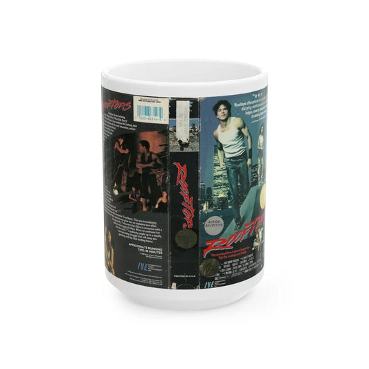 ROOFTOPS IVE ENTERTAINMENT (VHS COVER) - White Coffee Mug-15oz-Go Mug Yourself