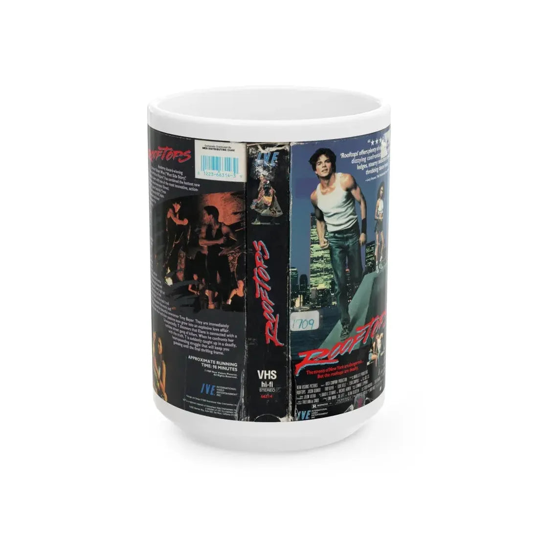 ROOFTOPS (VHS COVER) - White Coffee Mug 15oz - Go Mug Yourself