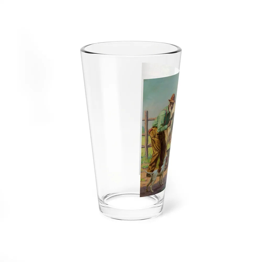 Rooting Him On! (Magazine Illustration) Pint Glass 16oz-Go Mug Yourself