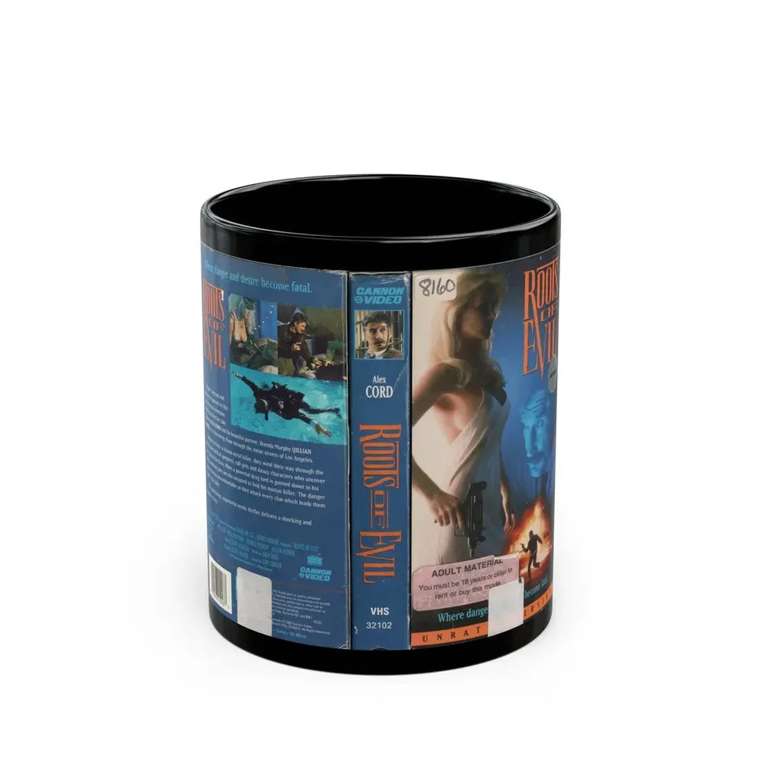 ROOTS OF EVIL (VHS COVER) - Black Coffee Mug 11oz - Go Mug Yourself