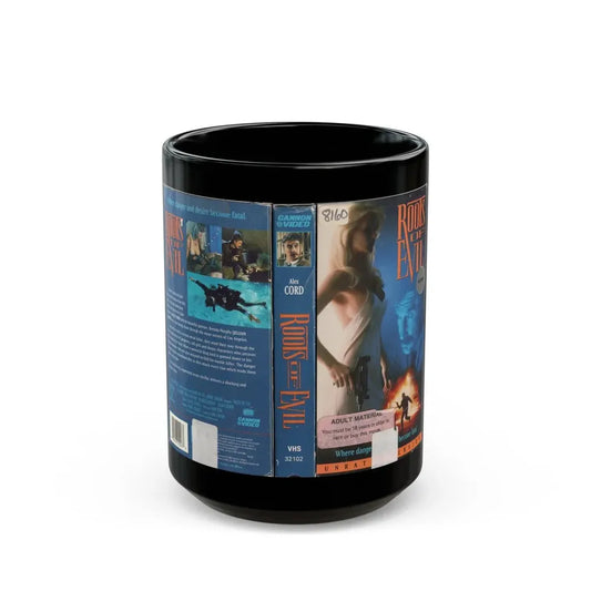 ROOTS OF EVIL (VHS COVER) - Black Coffee Mug 15oz - Go Mug Yourself