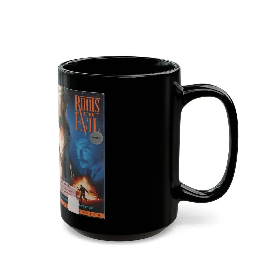 ROOTS OF EVIL (VHS COVER) - Black Coffee Mug - Go Mug Yourself