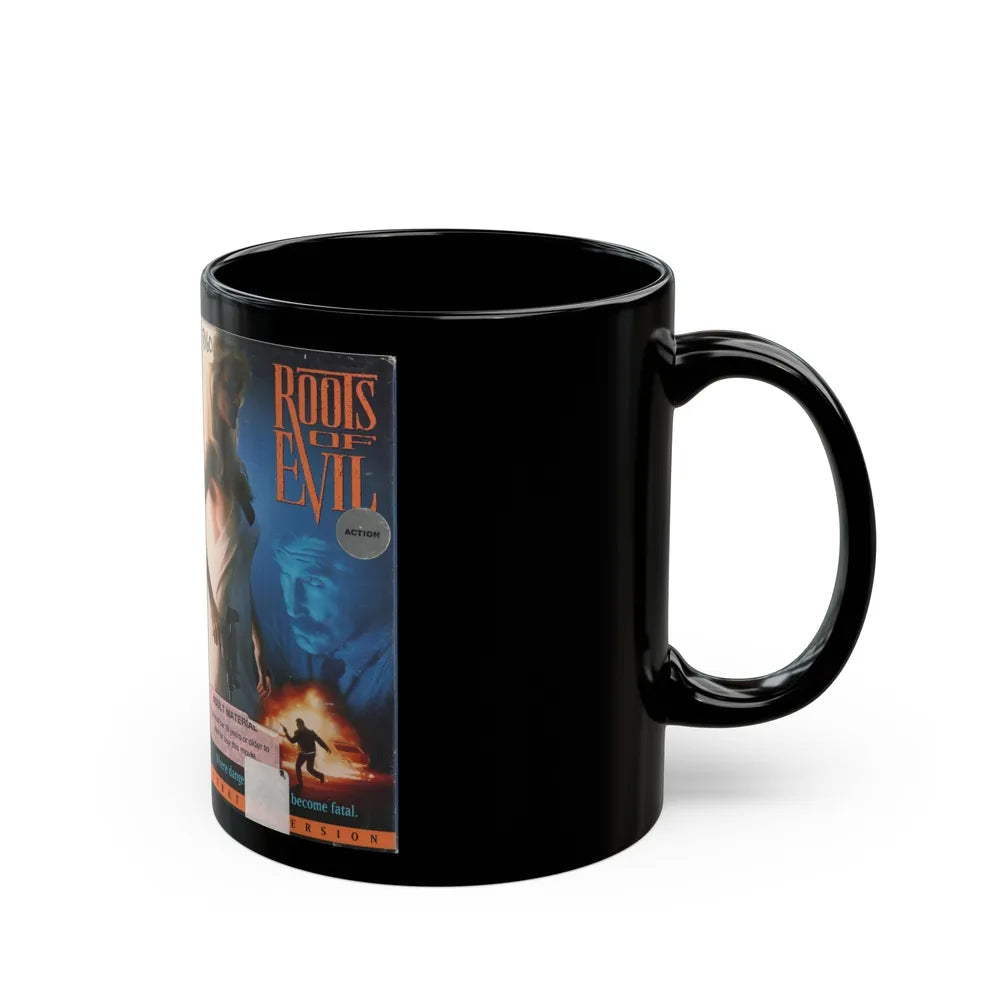 ROOTS OF EVIL (VHS COVER) - Black Coffee Mug-Go Mug Yourself