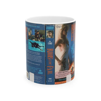 ROOTS OF EVIL (VHS COVER) - White Coffee Mug-11oz-Go Mug Yourself