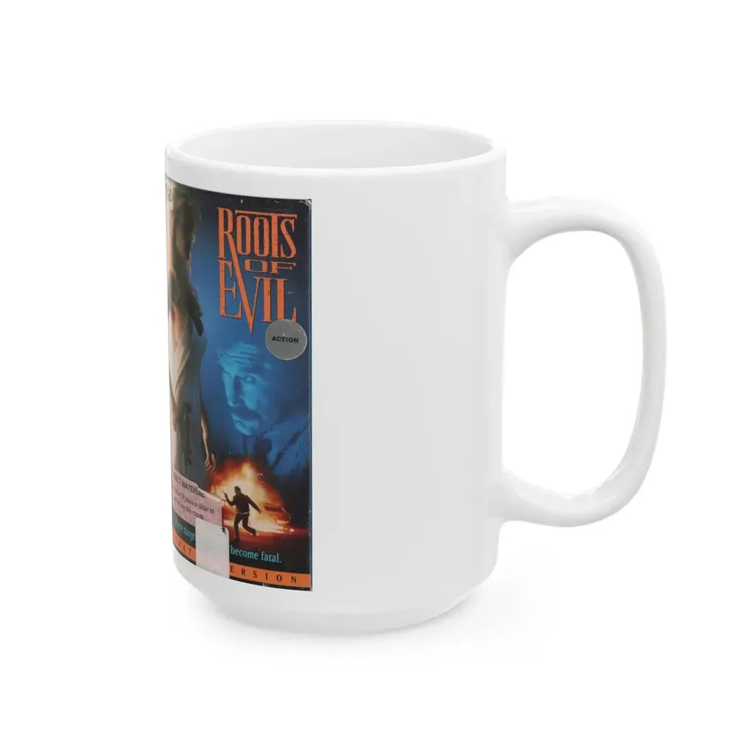 ROOTS OF EVIL (VHS COVER) - White Coffee Mug - Go Mug Yourself