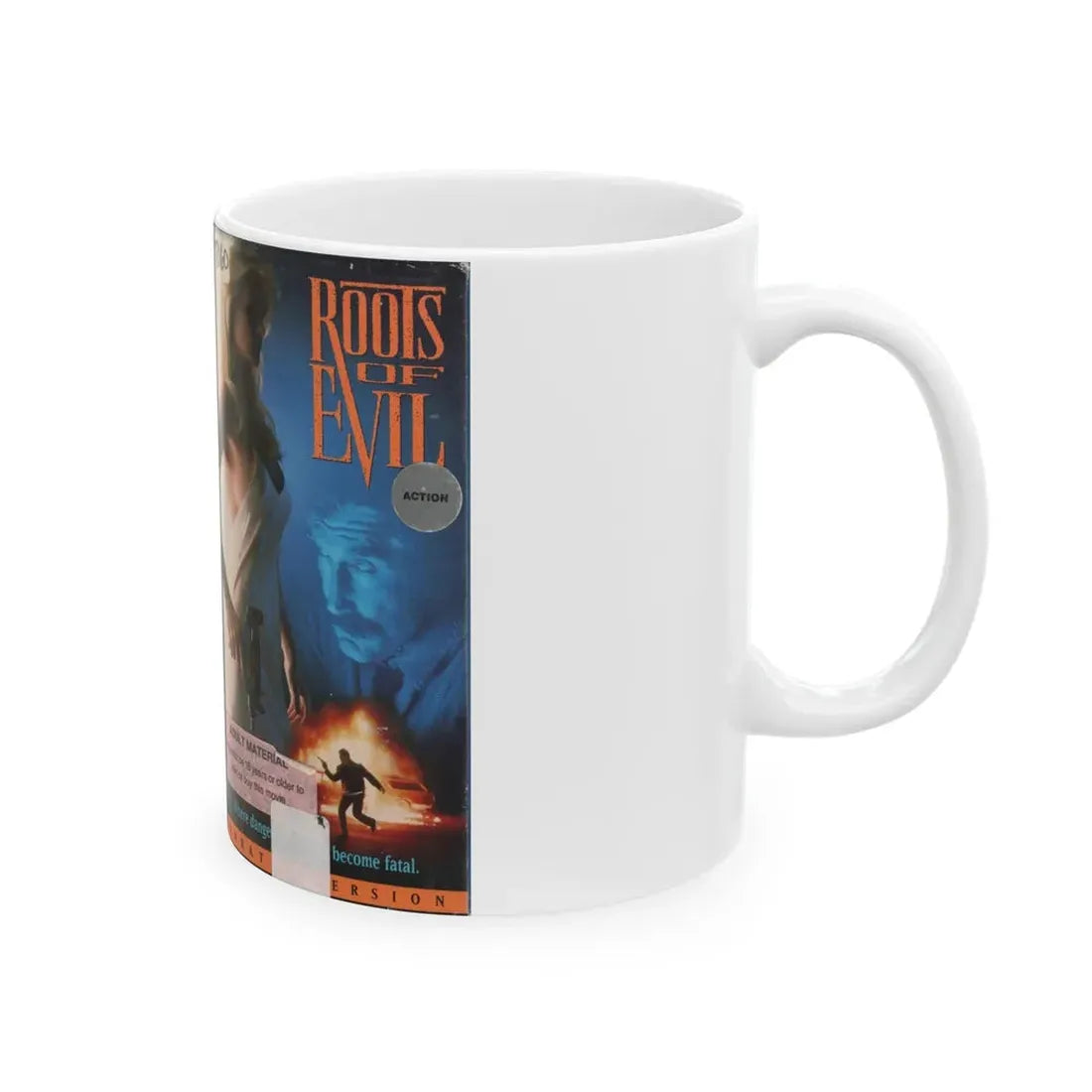 ROOTS OF EVIL (VHS COVER) - White Coffee Mug - Go Mug Yourself
