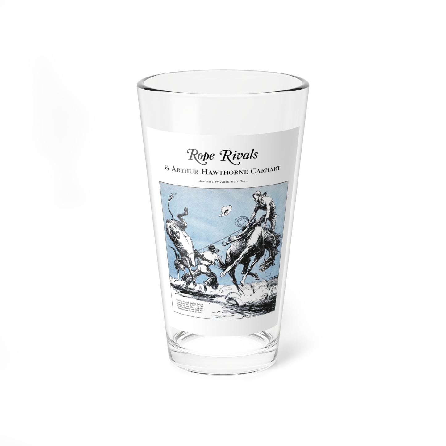 Rope Rivals (1), Bluebook, April 1931 (Magazine Illustration) Pint Glass 16oz-16oz-Go Mug Yourself