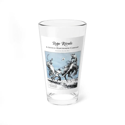 Rope Rivals (1), Bluebook, April 1931 (Magazine Illustration) Pint Glass 16oz 16oz - Go Mug Yourself