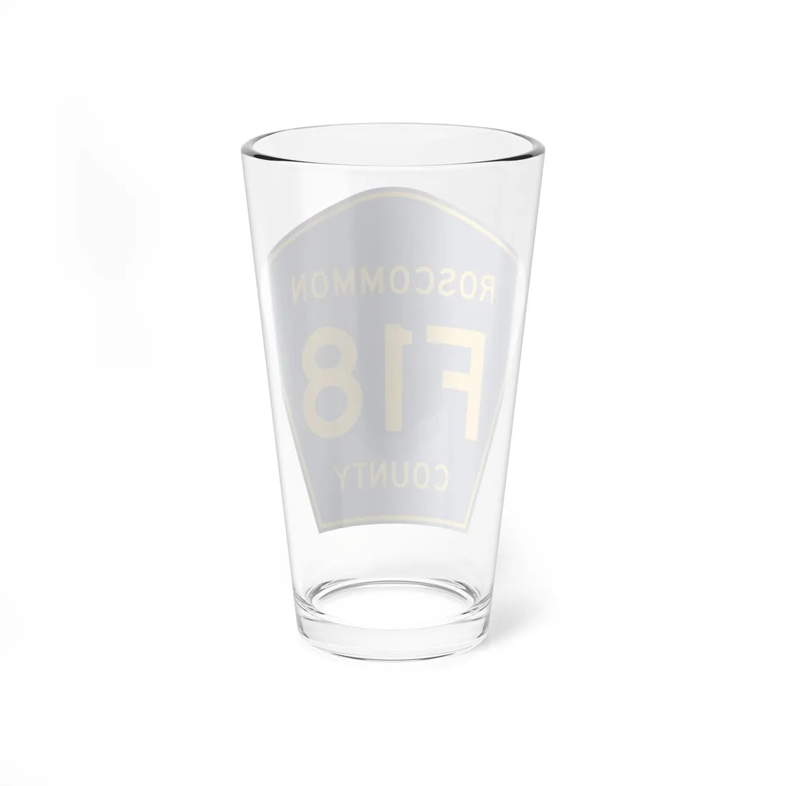 Roscommon County F-18 (Michigan) (Road Sign) Pint Glass 16oz - Go Mug Yourself