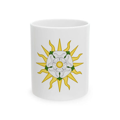 Rose en Soleil Badge of York - White Coffee Mug 11oz - Go Mug Yourself