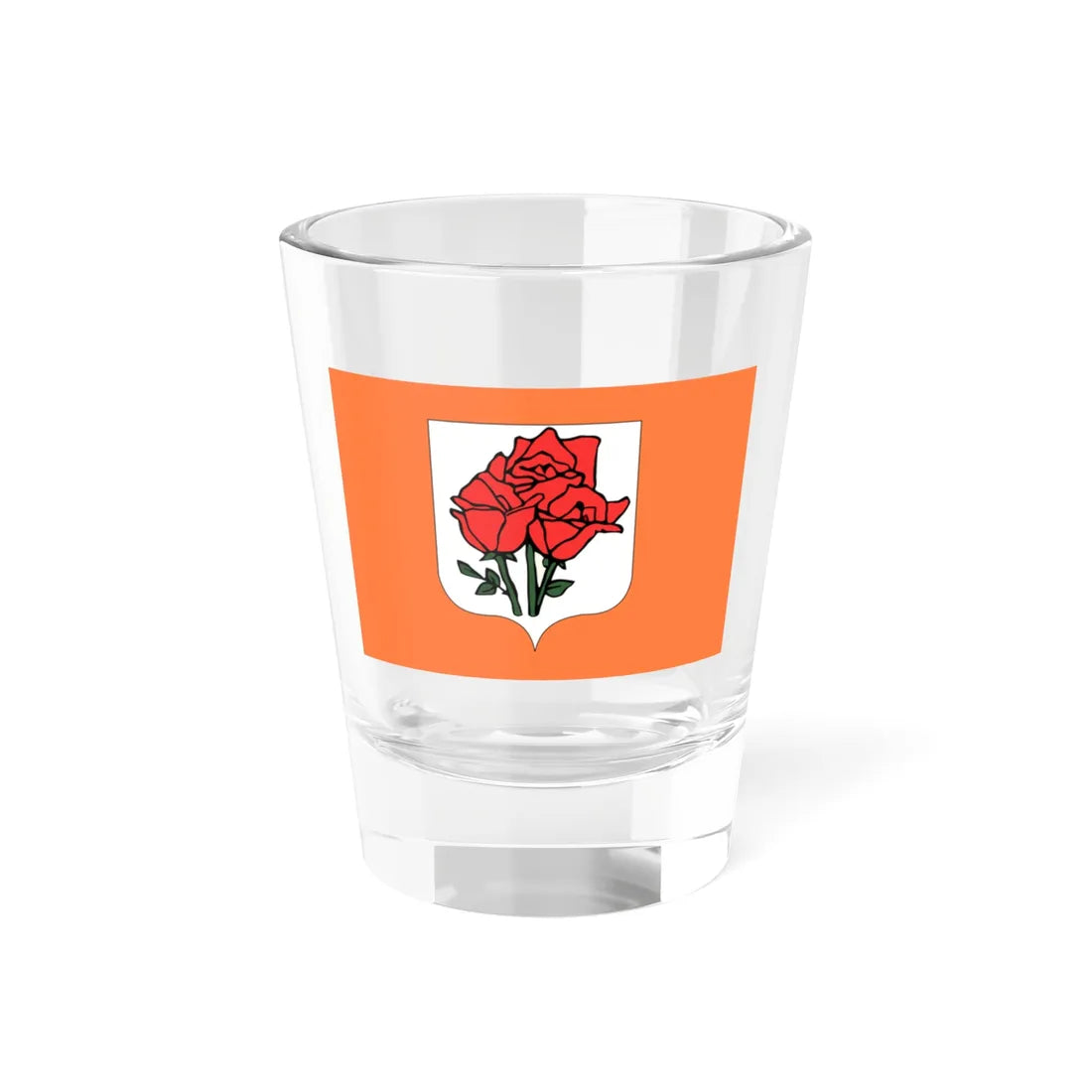 Rose Island Flag (Italy) Shot Glass 1.5oz 1.5oz - Go Mug Yourself