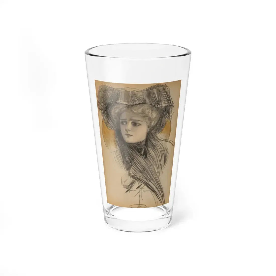 Rose of the World, Saturday Evening Post Cover, January 7, 1905 (Magazine Illustration) Pint Glass 16oz 16oz - Go Mug Yourself