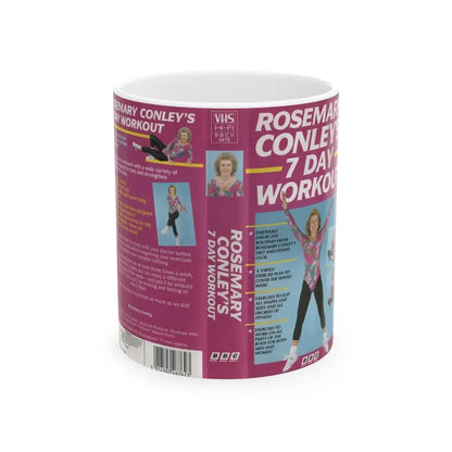 ROSEMARY CONLEYS 7 DAY WORKOUT (VHS COVER) - White Coffee Mug 11oz - Go Mug Yourself