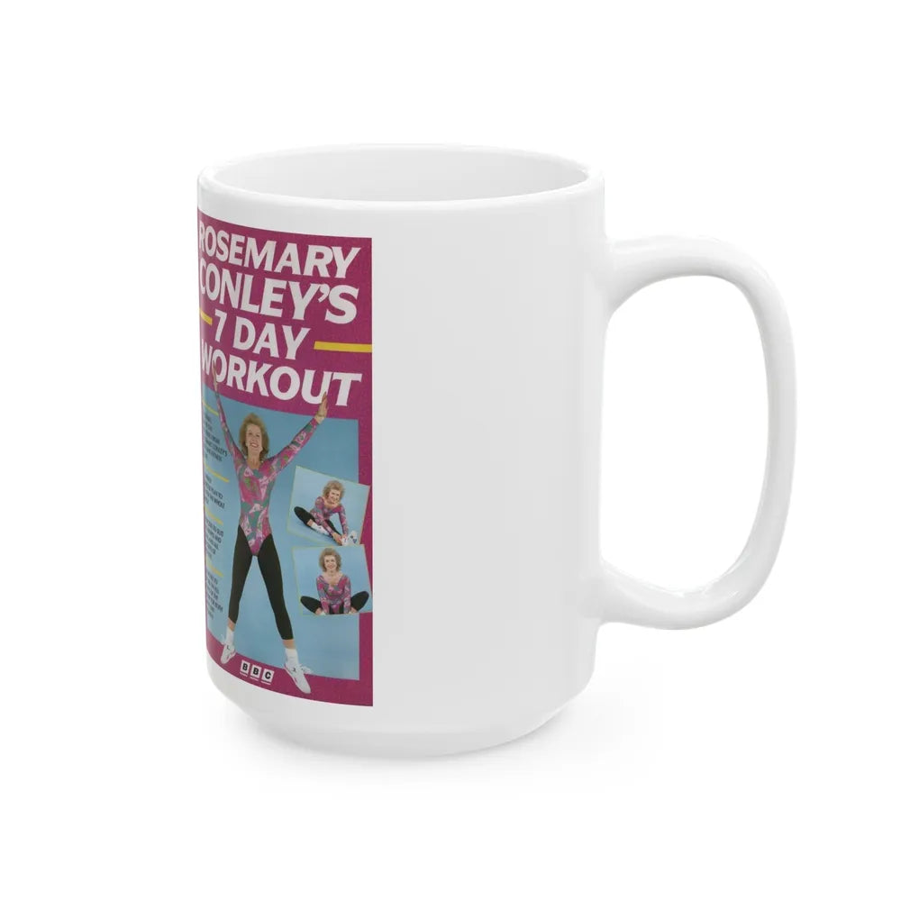 ROSEMARY CONLEYS 7 DAY WORKOUT (VHS COVER) - White Coffee Mug-Go Mug Yourself