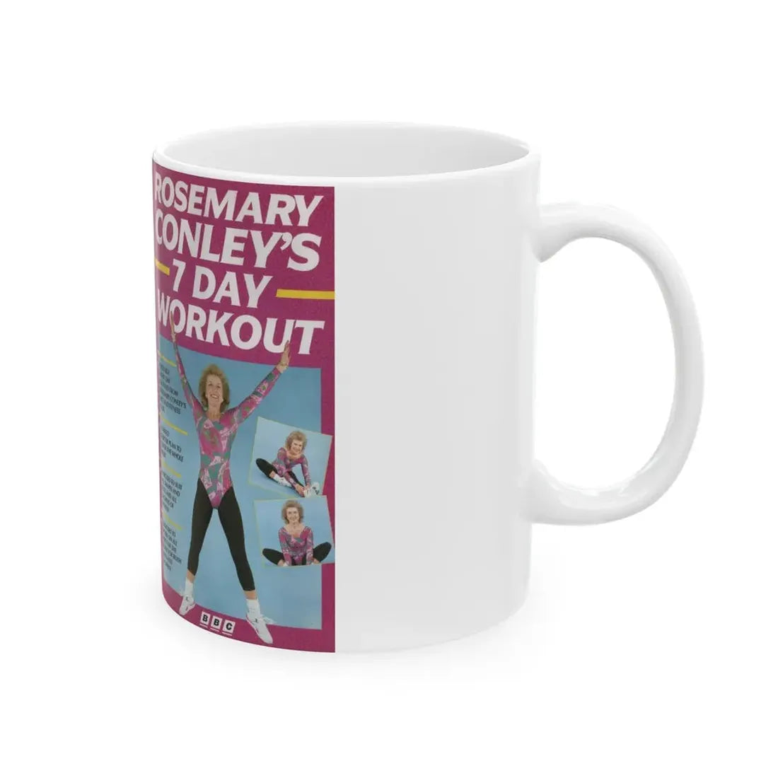 ROSEMARY CONLEYS 7 DAY WORKOUT (VHS COVER) - White Coffee Mug - Go Mug Yourself