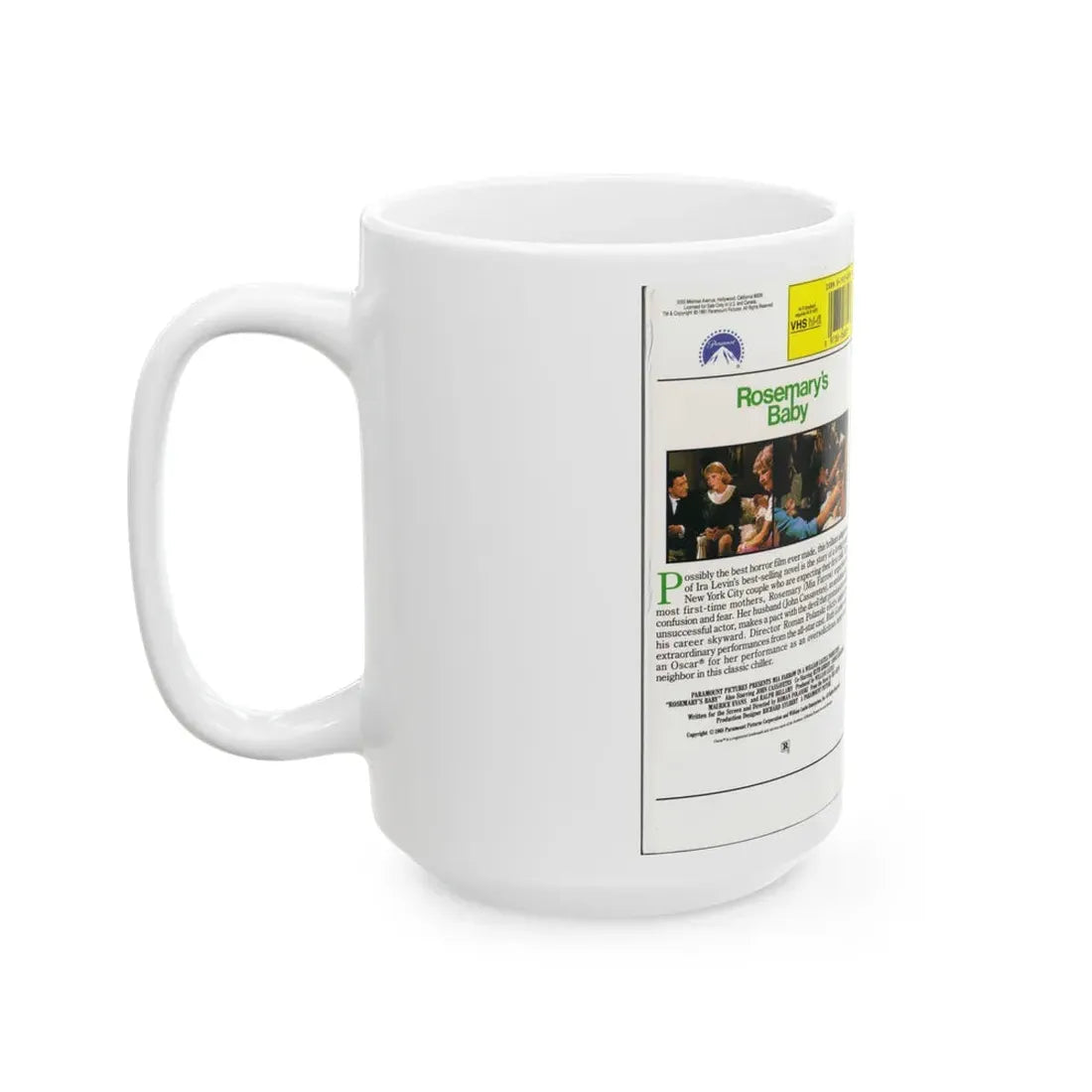 ROSEMARYS BABY (VHS COVER) - White Coffee Mug - Go Mug Yourself