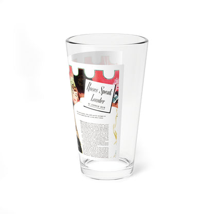 Roses Speak Louder, Redbook, August 1949 (Magazine Illustration) Pint Glass 16oz-Go Mug Yourself