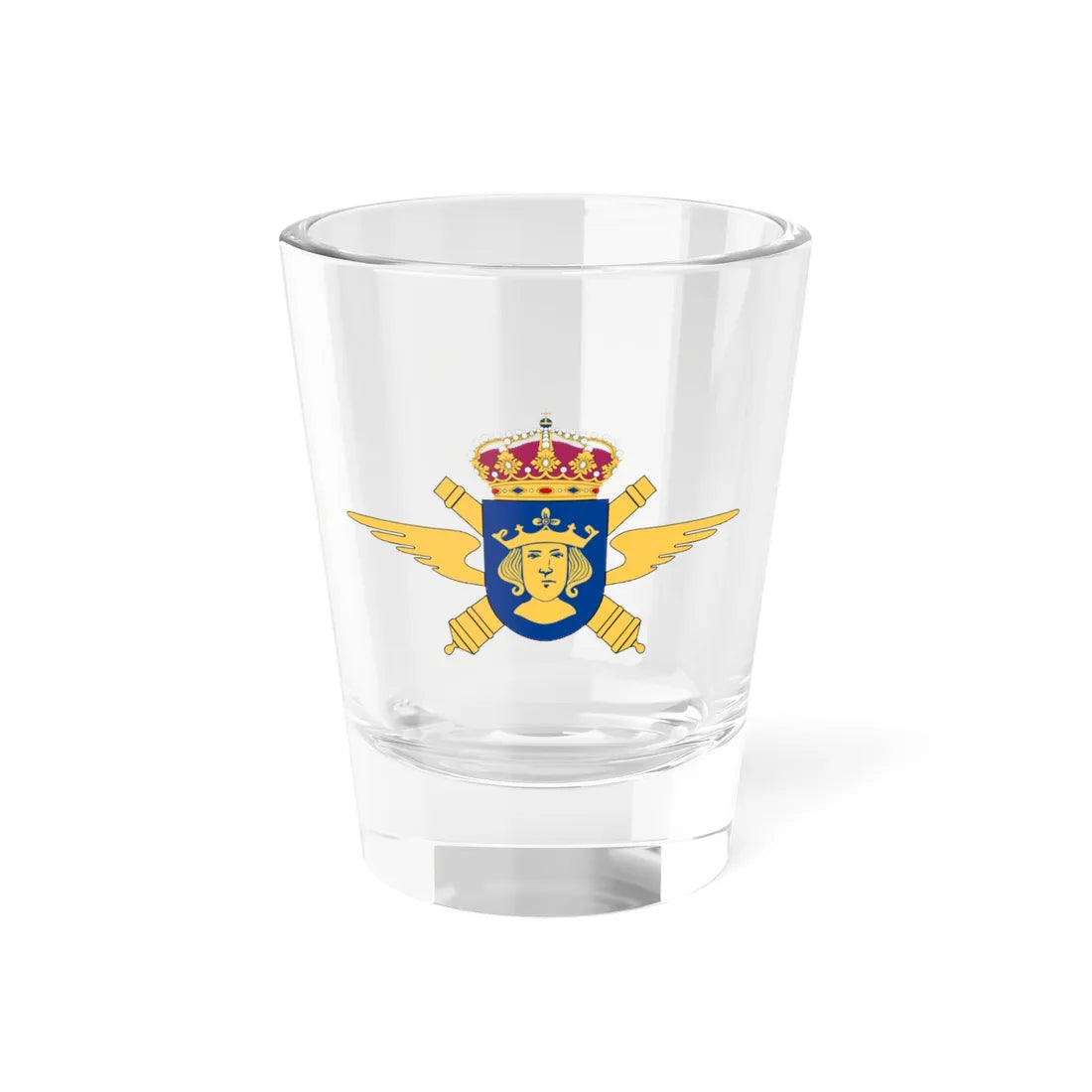 Roslagens luftvärnsregemente vapen (Sweden) (Coat of Arms) Shot Glass 1.5oz 1.5oz - Go Mug Yourself