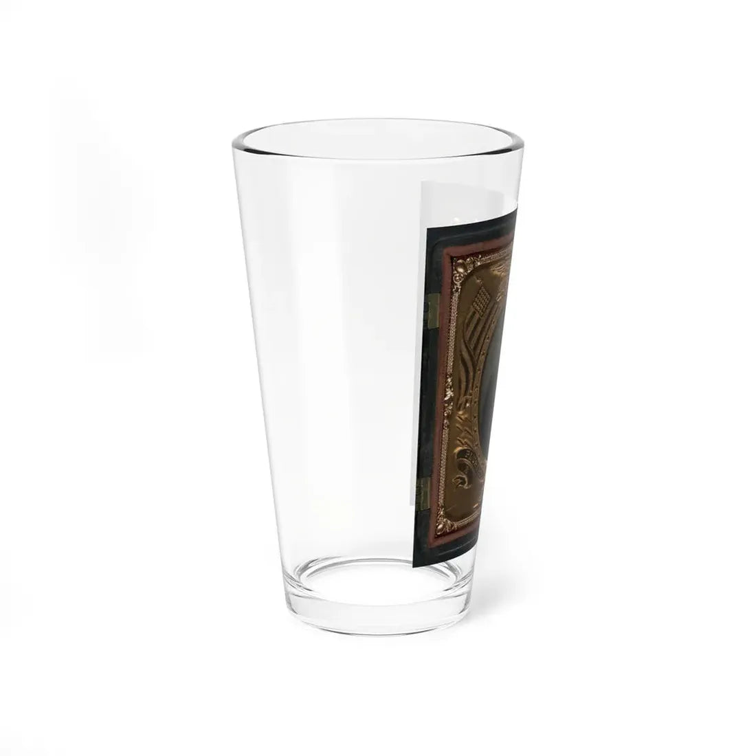 Roswell K. Bishop Of Company I, 123rd New York Infantry Regiment In Uniform With Holstered Revolver (U.S. Civil War) Pint Glass 16oz - Go Mug Yourself