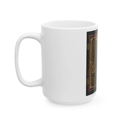 Roswell K. Bishop Of Company I, 123rd New York Infantry Regiment In Uniform With Holstered Revolver (U.S. Civil War) White Coffee Mug - Go Mug Yourself