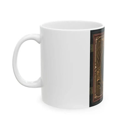 Roswell K. Bishop Of Company I, 123rd New York Infantry Regiment In Uniform With Holstered Revolver (U.S. Civil War) White Coffee Mug - Go Mug Yourself