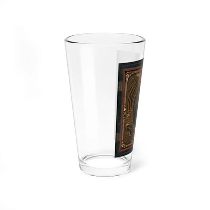 Roswell K. Bishop Of Company I, 123rd New York Infantry Regiment In Uniform With Holstered Revolver (U.S. Civil War) Pint Glass 16oz-Go Mug Yourself