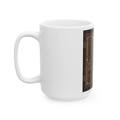 Roswell K. Bishop Of Company I, 123rd New York Infantry Regiment In Uniform With Holstered Revolver (U.S. Civil War) White Coffee Mug-Go Mug Yourself