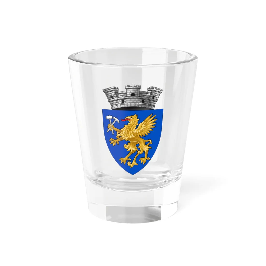 ROU AB Abrud CoA (Oman) (Coat of Arms) Shot Glass 1.5oz 1.5oz - Go Mug Yourself