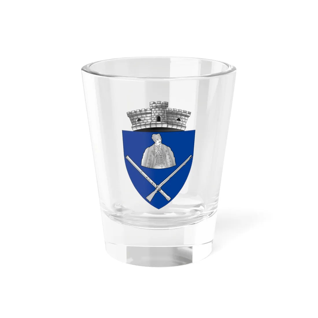 ROU AB Avram Iancu CoA (Oman) (Coat of Arms) Shot Glass 1.5oz 1.5oz - Go Mug Yourself